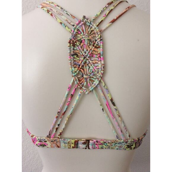 Victoria's Secret Bikini Top Pleated Multicolor Metallic Swimwear - Picture 5 of 6